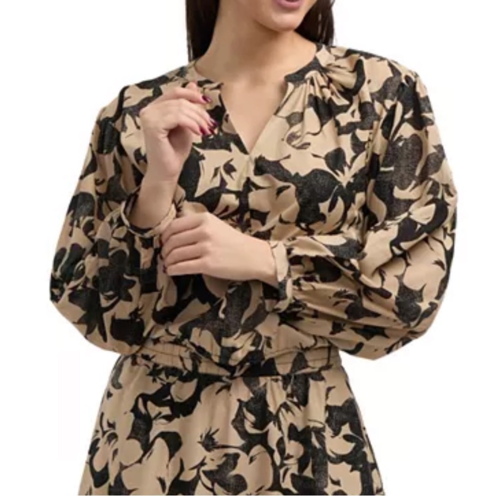 Floral Print Cotton Blouse
